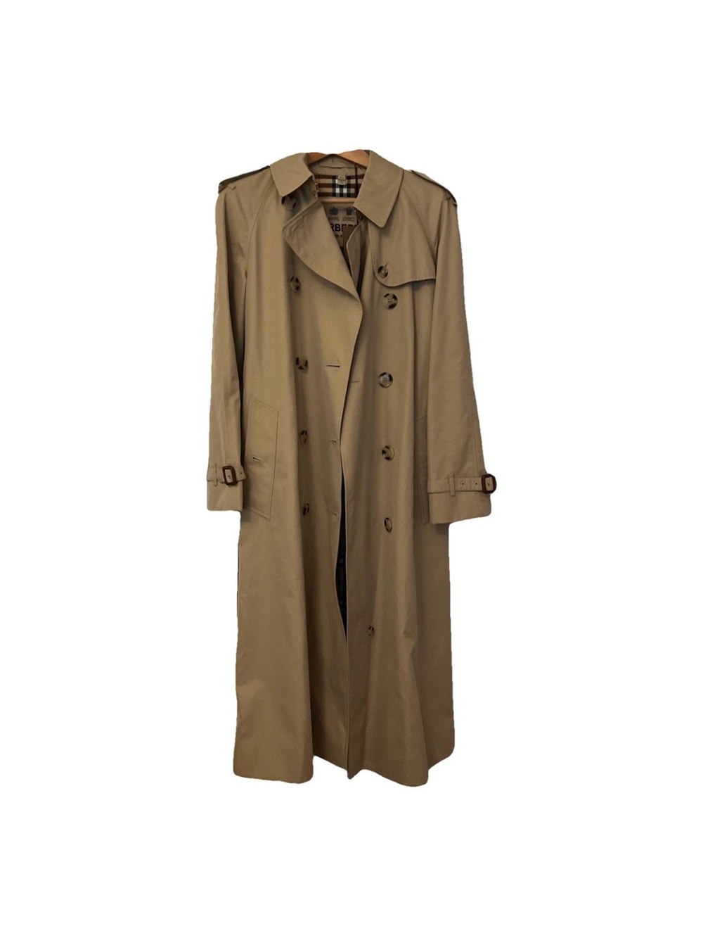 Burberry Tan Double-Breasted Trench Coat for Men